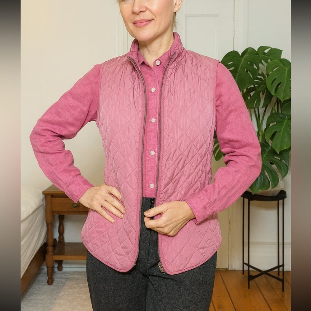 41 Hawthorn Dusty Pink Quilted Zip Vest S